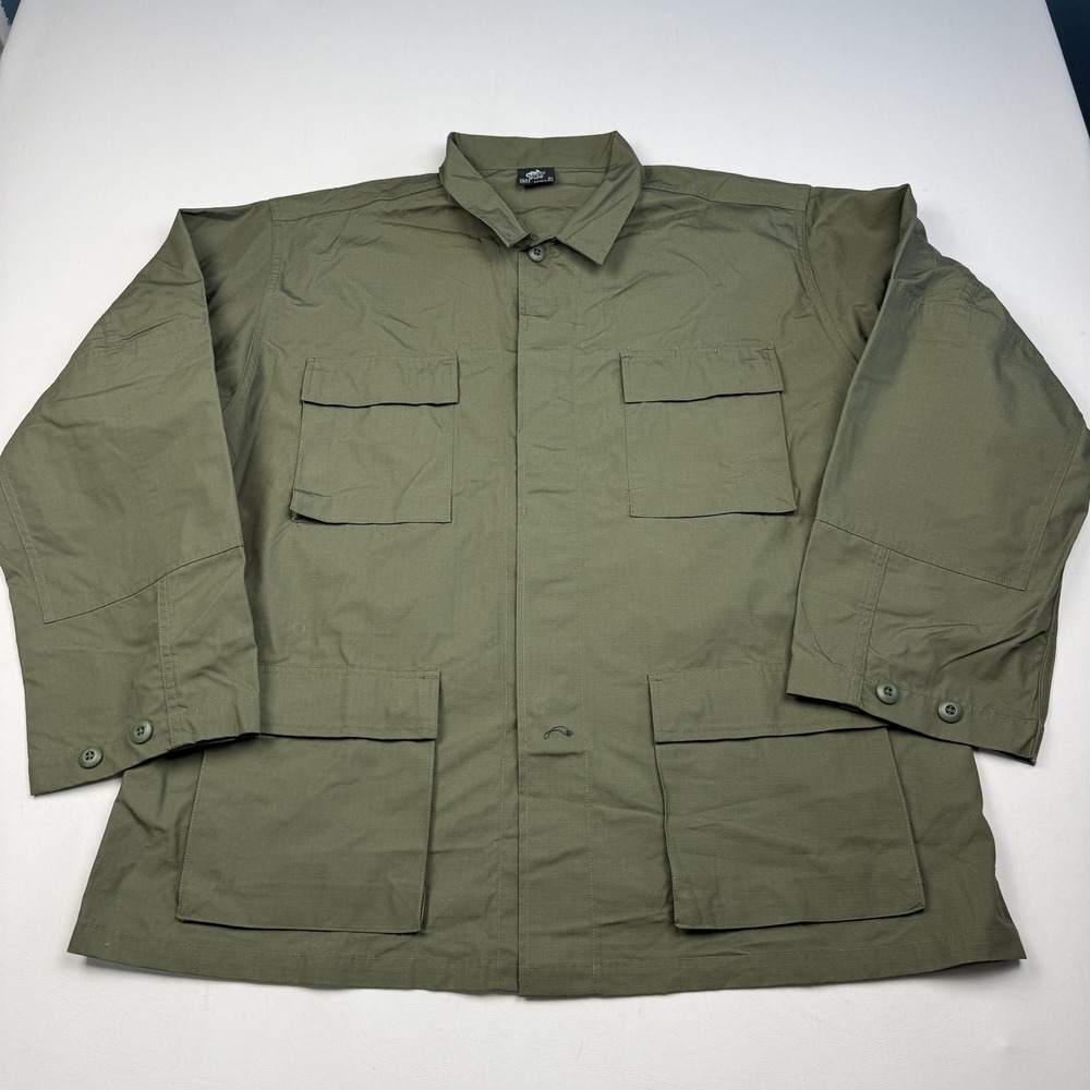 Helikon-Tex BDU Shirt Mens Large Green Polycotton Ripstop Button Up Military